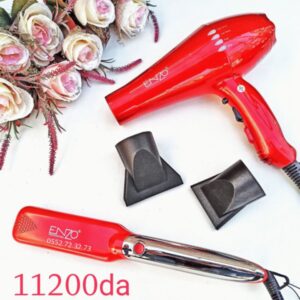 Pack lisseur Enzo En-3335 + séchoir En-8860 rouge