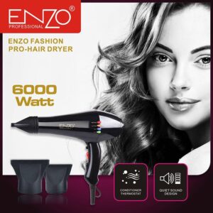 Enzo Professional Hair Dryer 6000W  En-8860Noir