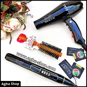 Pack Noir  (lisseur 3328 + séchoir 8860 noir + brosse séchoir )
